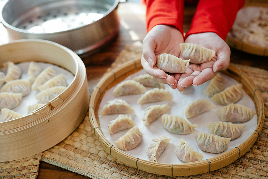making dumplings
